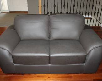 Leather Love-Seat   W-63”   D-33”   H-34”