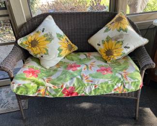 Wicker loveseat