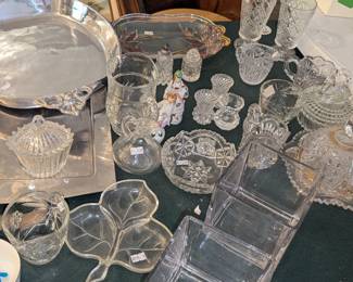 Crystal and glass serving ware and decor