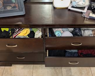 Assorted men and women's clothing - winter wear, undergarments, shirts, shorts, socks, etc