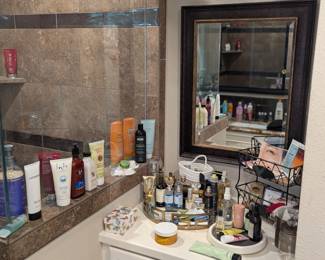 Bathroom accessories - lotions, perfumes, and soaps