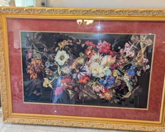 Assorted paintings, framed and in excellent condition, ready to hang. Many are signed and/or limited edition prints. Unique landscapes, portraits, still art, and abstract images. Ornate and simple frames, some textured, some include glass covering.