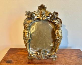 Vintage French Bronze Picture Frame - Missing Glass