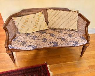 Vintage Cane Settee