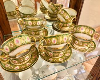 J. Pouyat Limoges Cups and Saucers