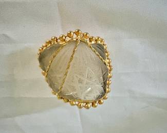 Handmade Embellished Cut Crystal Pin