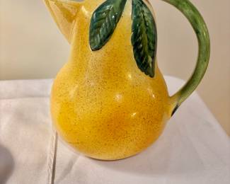 Vintage Italian Pear Pitcher - Made in Italy