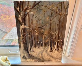 Original Winter Scene Painting