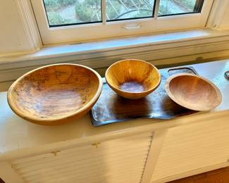 Vintage Wood Bowls