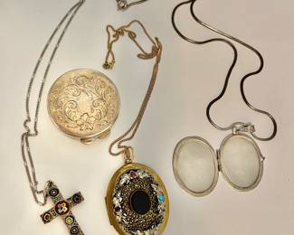 Vintage items, lockets , pendants