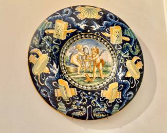 Gien France Faience “Renaissance” Pattern Decorative Plate