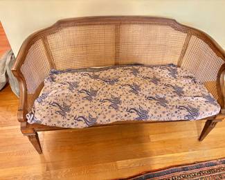 Vintage Cane Settee