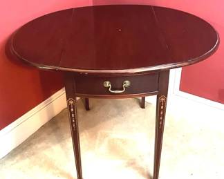 Hickory White Drop leaf Table