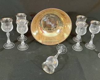 Goblets Depression Glass Bowl 
