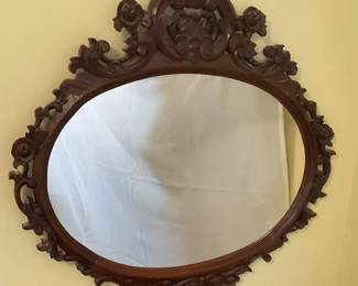 Carved Wood Mirror