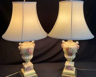 Vintage Floral Motif Lamps 