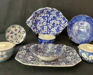 Floral Platters, Cups, And Bowls