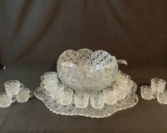 Crystal Punch Bowl Glasses