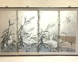 Japanese Painted Screen