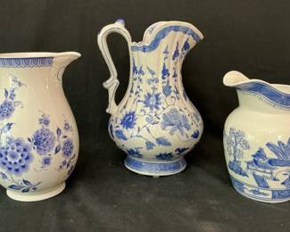 Blue And White Pitchers