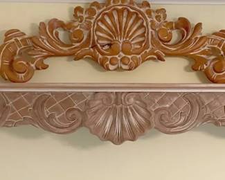 Carved Wooden Shelf And Wall Decor
