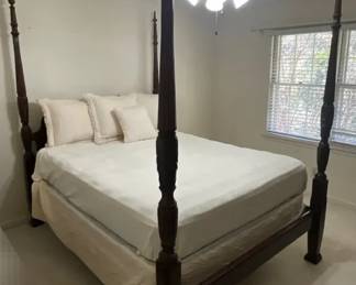 Carved Cherry 4 Post Bed 