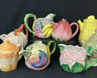 Assorted Colorful Teapots