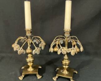 Nora Fenton Brass Candlesticks 