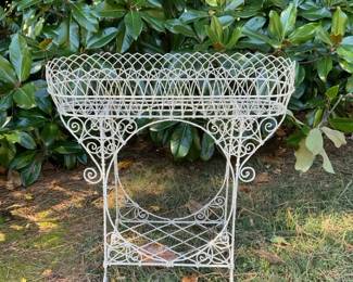 White Iron Planter