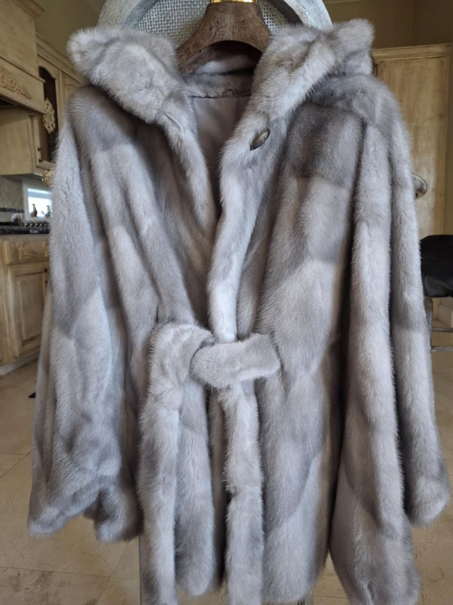 New blue mink coat