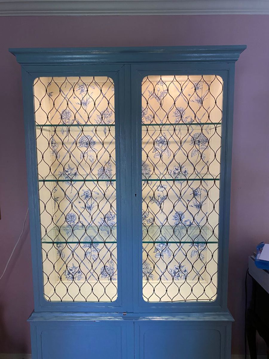 Lighted Vintage China Cabinet