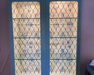Lighted Vintage China Cabinet