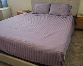 Platform Bed with Headboard- like new!