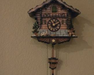 German Cuckoo Clock Chalet Black Forest