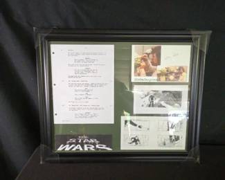  003 Framed Collection Of Production Materials Star Wars