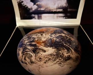 Signed Print Of Space Shuttle Atlantis And Print Of Photo Taken Of Earth