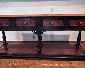 Solid wood buffet table
