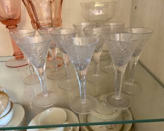 Cut glass cordials