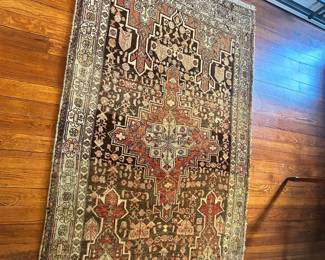 Antique Hand Knotted Persian Rug
80” x 4’
One area of the plush has worn off.