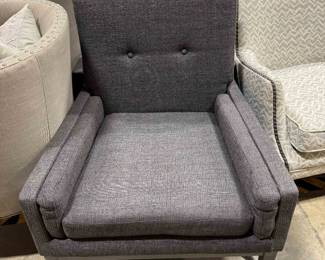 grey two button contemporary chair