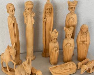 One of several nativity scenes