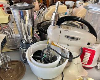 Several Tables of Vintage Mixers