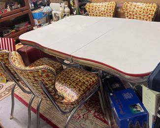 Vintage Formica Chrome Kitchen Table Set