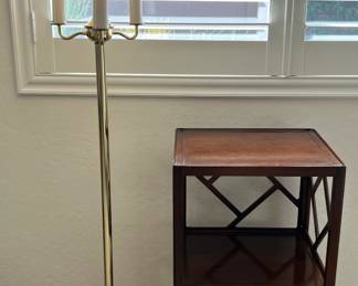 Pleated Shade Floor Lamp, Accent Table