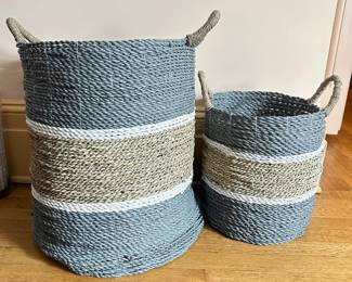 2 Large Woven Laundry Baskets
Lot #: 194