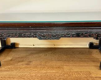 Vintage Chinese Carved Wood Coffee Table With Removable Glass Top
Lot #: 37