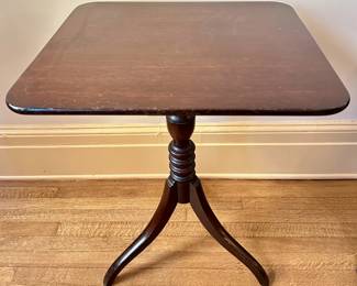 Antique Mahogany Tilt Top Tripod Occasional Table
Lot #: 4