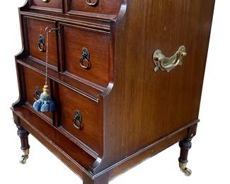 Vintage Regency Style Mahogany Tiered 3 Drawer Side Table On Casters, Made In England
Lot #: 59