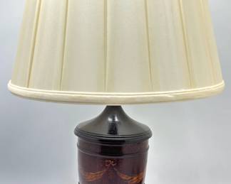 Vintage Solid Wood Table Lamp With Carved Leaves, Hand Painted With Inlays
Lot #: 86