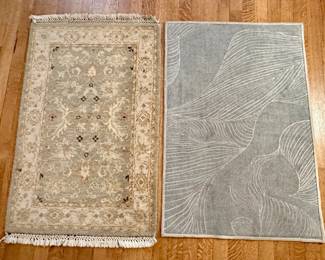 2 Small Area Rugs: Fringed & Ruggable Sana Stone Flatwoven Washable Rug
Lot #: 190
